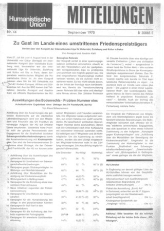 Mitteilungen Nr. 44 (Heft 4/1970)
