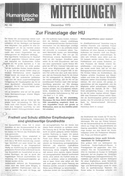 Beitragsbild Mitteilungen Nr. 46 (Heft 6/1970)