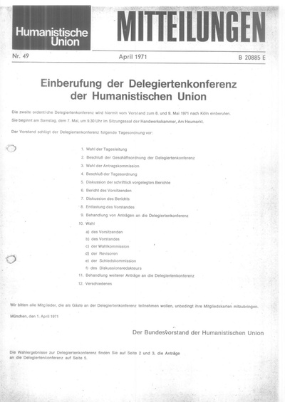 Beitragsbild Mitteilungen Nr. 49 (Heft 3/1971)