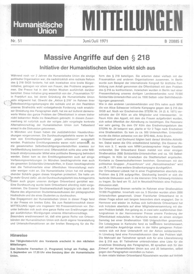 Beitragsbild Mitteilungen Nr. 51 (Heft 5/1971)