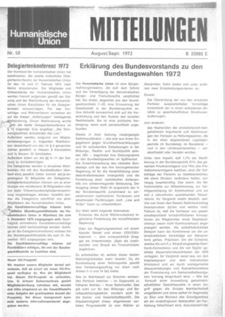 Mitteilungen Nr. 58 (Heft 4/1972)