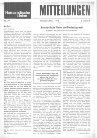 Mitteilungen Nr. 59 (Heft 5/1972)