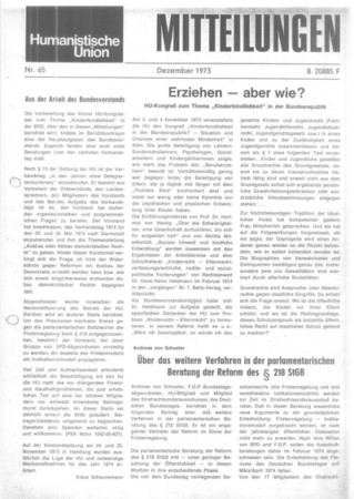 Mitteilungen Nr. 65 (Heft 5/1973)
