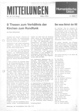 Mitteilungen Nr. 66 (Heft 1/1974)