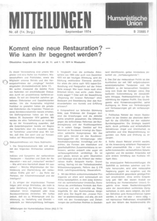 Mitteilungen Nr. 68 (Heft 3/1974)