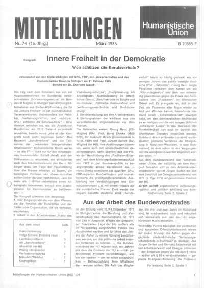 Beitragsbild Mitteilungen Nr. 74 (Heft 1/1976)