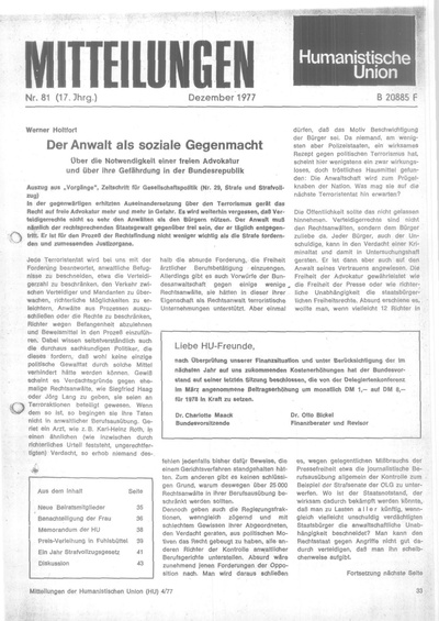 Beitragsbild Mitteilungen Nr. 81 (Heft 4/1977)