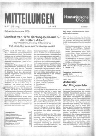 Mitteilungen Nr. 87 (Heft 2/1979)