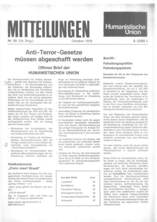 Mitteilungen Nr. 88 (Heft 3/1979)