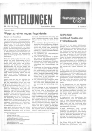 Mitteilungen Nr. 89 (Heft 4/1979)