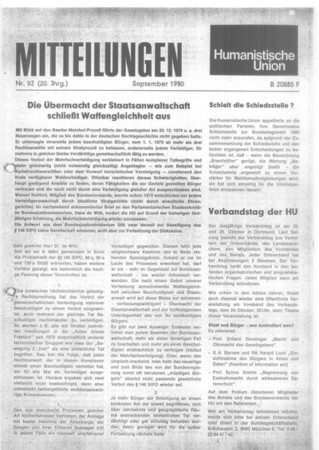 Mitteilungen Nr. 92 (Heft 3/1980)