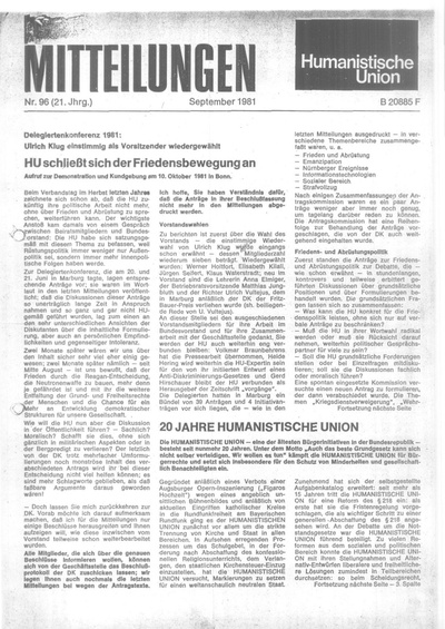 Beitragsbild Mitteilungen Nr. 96 (Heft 3/1981)