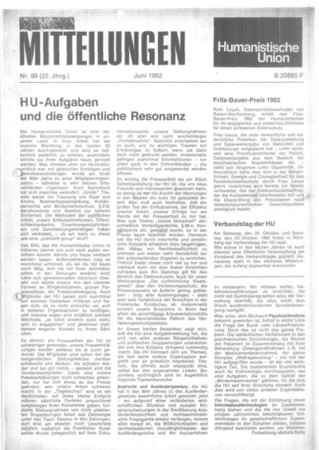 Mitteilungen Nr. 99 (Heft 2/1982)