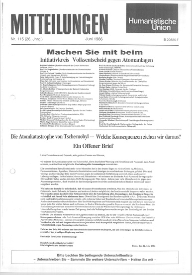 Beitragsbild Mitteilungen Nr. 115 (Heft 2/1986)