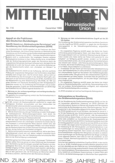 Beitragsbild Mitteilungen Nr. 116 (Heft 3/1986)