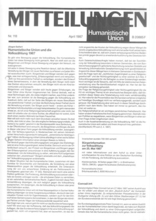 Mitteilungen Nr. 118 (Heft 2/1987)