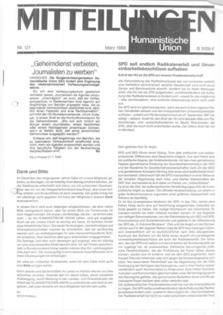 Mitteilungen Nr. 121 (Heft 1/1988)