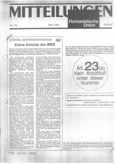 Beitragsbild Mitteilungen Nr. 129 (Heft 1/1990)