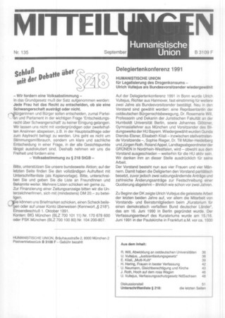 Mitteilungen Nr. 135 (Heft 3/1991)