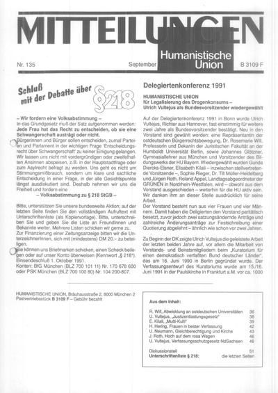 Beitragsbild Mitteilungen Nr. 135 (Heft 3/1991)
