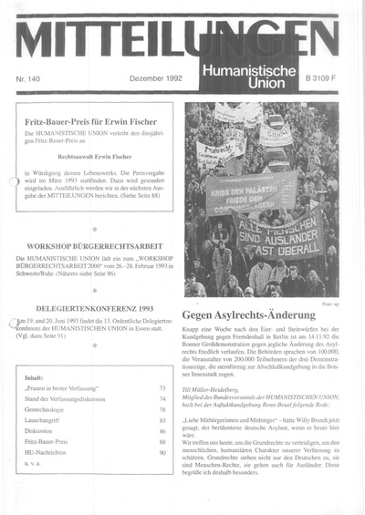 Beitragsbild Mitteilungen Nr. 140 (Heft 4/1992)