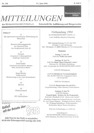 Beitragsbild Mitteilungen Nr. 146 (Heft 2/1994)