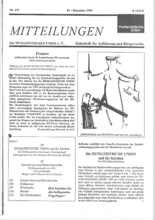Mitteilungen Nr. 152 (Heft 4/1995)