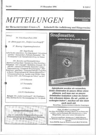 Mitteilungen Nr. 156 (Heft 4/1996)