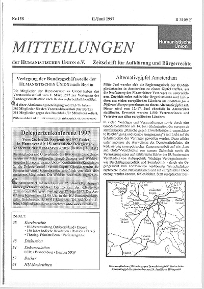 Beitragsbild Mitteilungen Nr. 158 (Heft 2/1997)