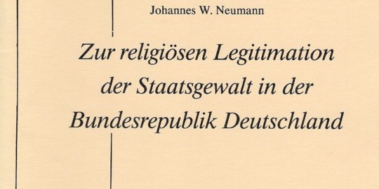 Beitragsbild Zur religiösen Legitimation der Staatsgewalt in der Bundesrepublik Deutschland