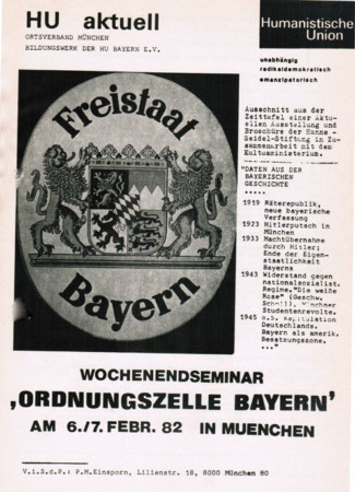 WOCHENENDSEMINAR ,ORDNUNGSZELLE BAYERN'