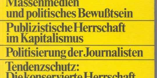 Beitragsbild vorgänge Nr. 6 (Heft 6/1973) Medien und Gesellschaft