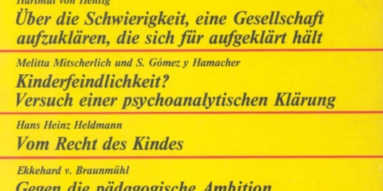 Beitragsbild vorgänge Nr. 7 (Heft 1/1974) Kinderfeindlichkeit oder: Die Chancen einer wehrlosen Minderheit