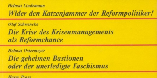 Beitragsbild vorgänge Nr. 13 (Heft 1/1975): Reformation oder Restauration?