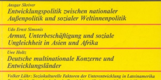 Beitragsbild vorgänge Nr. 17 (Heft 5/1975) Entwicklungspolitik und Dritte Welt