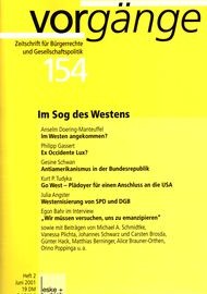 Beitragsbild vorgänge Nr. 154 (Heft 2/2001) Im Sog des Westens