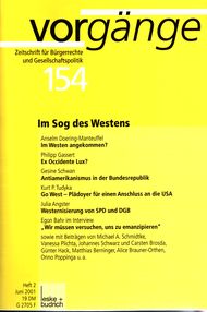 vorgänge Nr. 154 (Heft 2/2001) Im Sog des Westens