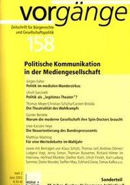 Beitragsbild vorgänge Nr. 158 (Heft 2/2002) Politische Kommunikation in der Mediengesellschaft