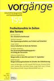 vorgänge Nr. 159 (Heft 3/2002) Freiheitsrechte in Zeiten des Terrors