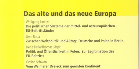 Beitragsbild vorgänge Nr. 162 (Heft 2/2003) Das alte und das neue Europa