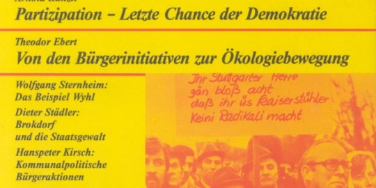Beitragsbild vorgänge Nr. 27 (Heft 3/1977) Bürgerinitiativen