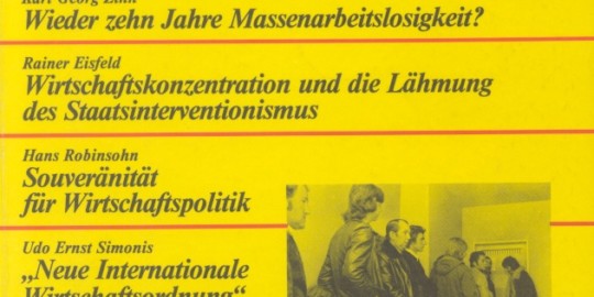 Beitragsbild vorgänge Nr. 28 (Heft 4/1977) Wirtschaftskrise ohne Ende?