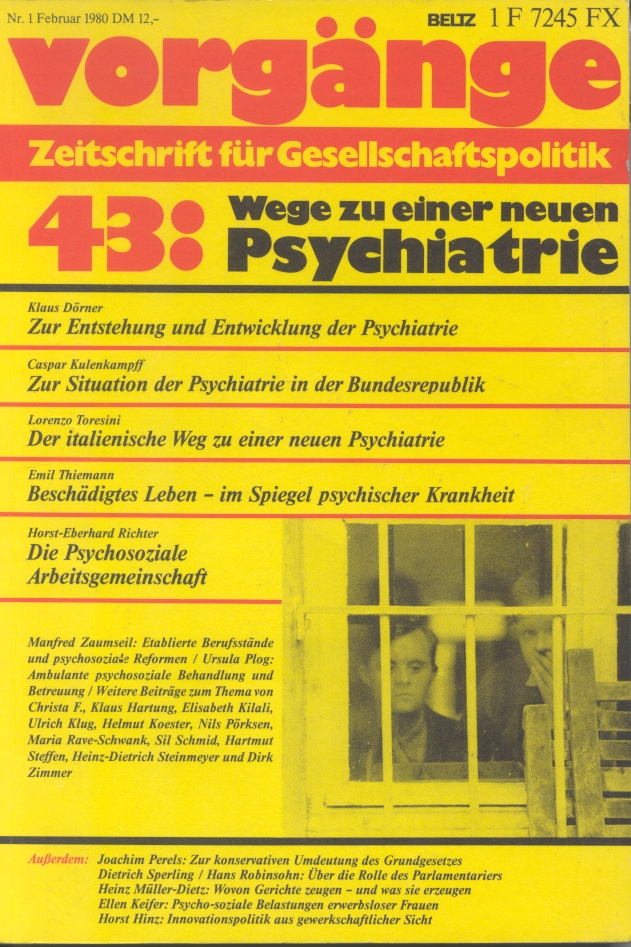 Beitragsbild vorgänge Nr. 43 (Heft 1/1980) Wege zu einer neuen Psychiatrie