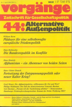 vorgänge Nr. 44 (Heft 2/1980): Alternative Außenpolitik