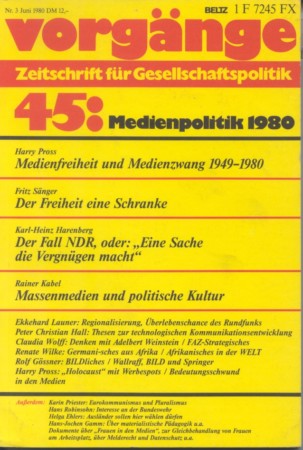 vorgänge Nr. 45 (Heft 3/1980): Zeitfragen 1982/83