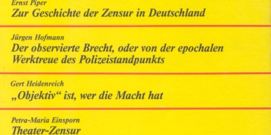 Beitragsbild vorgänge Nr. 46 (Heft 4/1980) Aspekte von Zensur