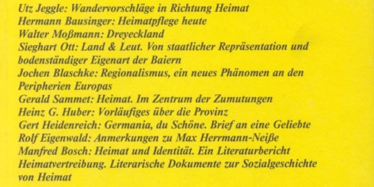 Beitragsbild vorgänge Nr. 47/48 (Heft 5-6/1980): Heimat und Identität