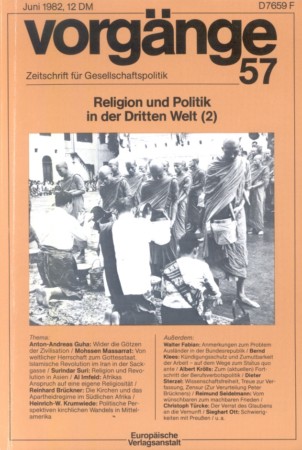 vorgänge Nr. 57 (Heft 3/1982) Relegion und politik in der dritten Welt (2)