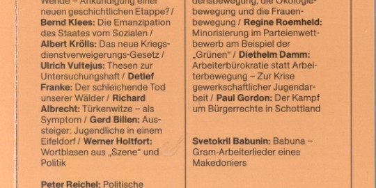 Beitragsbild vorgänge Nr. 59/60 (Heft 5-6/1982) Zeitfragen 1982/83