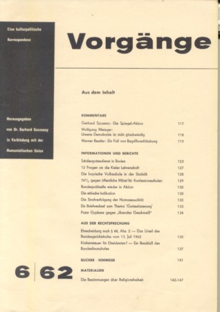 vorgänge Heft 6/1962